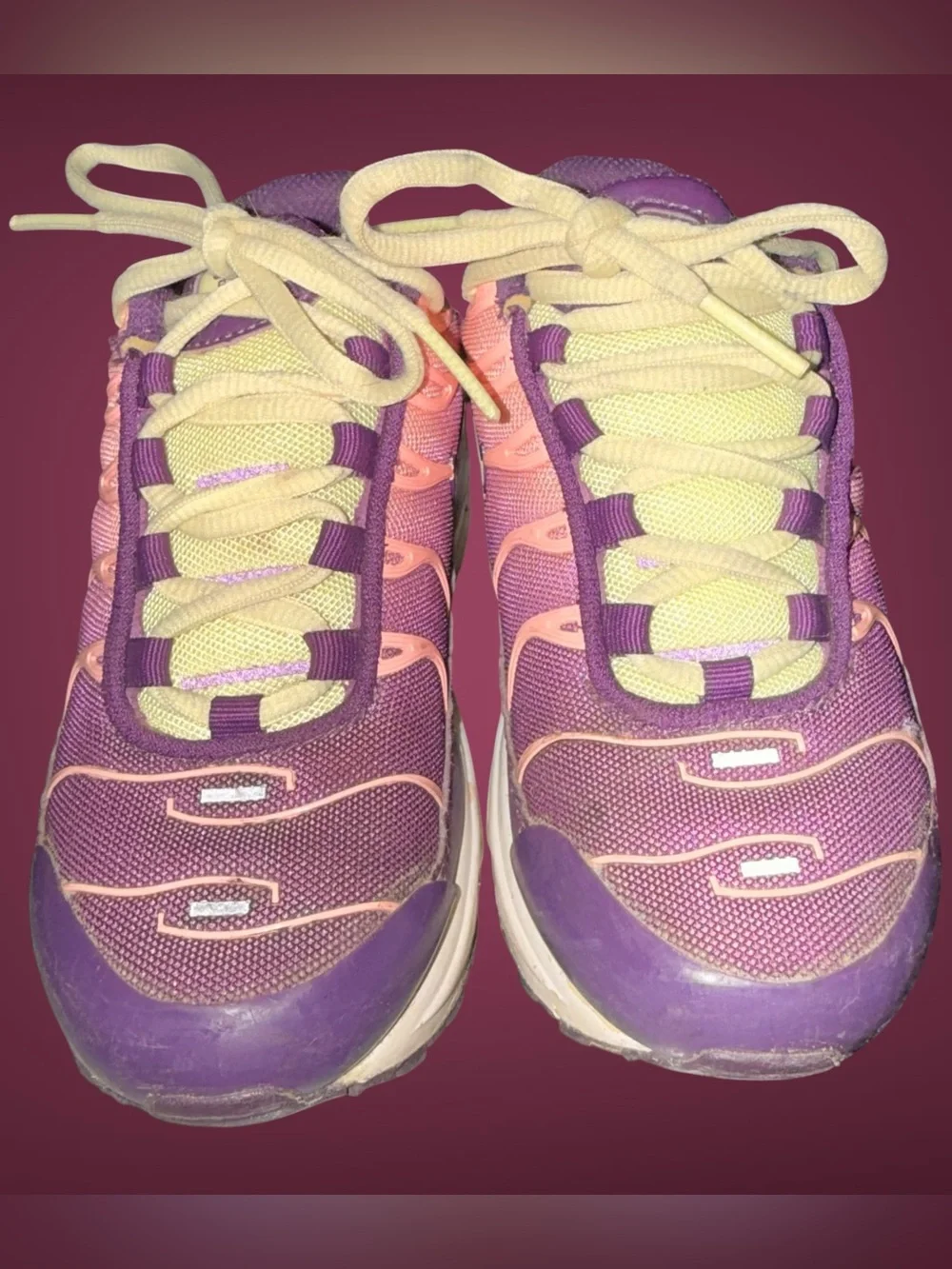 Nike Air Max Plus Gradient Purple Pink Kids / Toddler Sneakers Size 12C